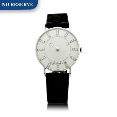 View full screen - View 1 of Lot 1. REFERENCE 727-722-103D GALAXY A WHITE GOLD WRISTWATCH WITH DIAMOND-SET MYSTERY DIAL, CIRCA 1965.