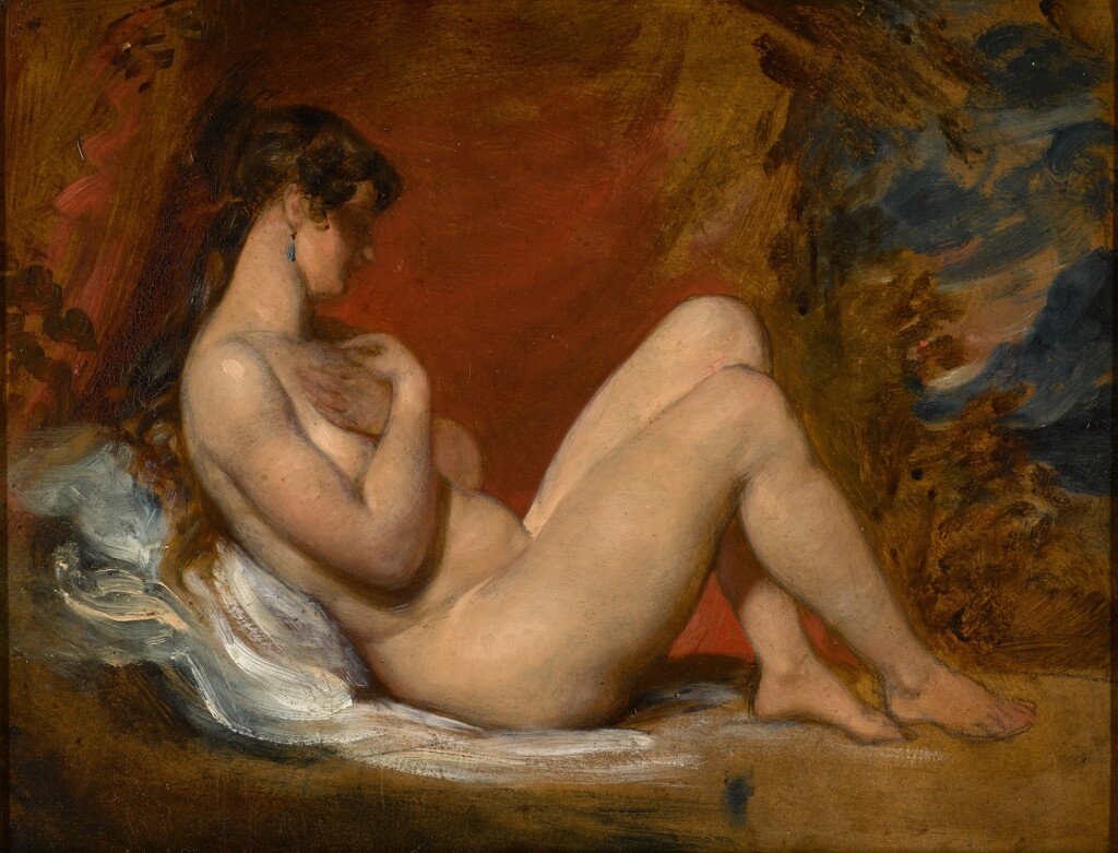 View full screen - View 1 of Lot 1. Reclining female nude.