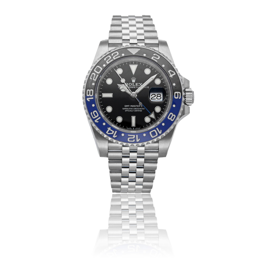 View full screen - View 1 of Lot 463. ROLEX | GMT-MASTER II "BATMAN" 126710BLNR, A STAINLESS STEEL AUTOMATIC DUAL TIME ZONE WRISTWATCH WITH DATE AND BRACELET CIRCA 2018.