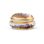 A Meissen porcelain oval sugar box and cover, circa 1730