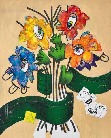 View full screen - View 1 of Lot 1104. Michael Lau 劉建文 | Gathered Thoughts, Flower Series 集思廣益 · 花卉系列.