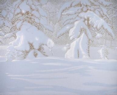 View full screen - View 1 of Lot 38. Snow-covered Fir Trees.
