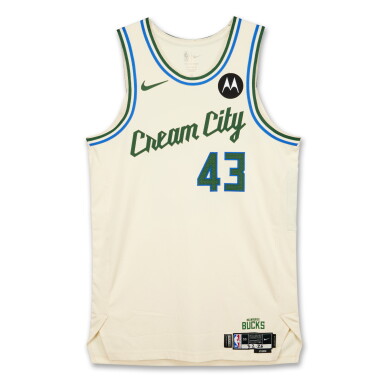 View full screen - View 1 of Lot 28. Thanasis Antetokounmpo Milwaukee Bucks 2025-2026 Game Issued City Edition Jersey | Probable Wear.
