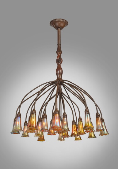 View full screen - View 1 of Lot 355. Twenty-Five Light "Lily" Chandelier.