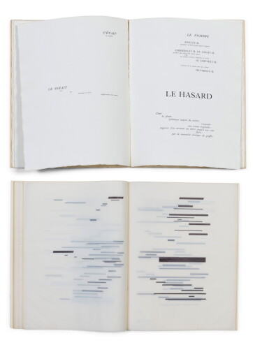 View full screen - View 1 of Lot 140. 2 versions du "Coup de dés": édition de la NRF (1914) et édition sur calque (1969).