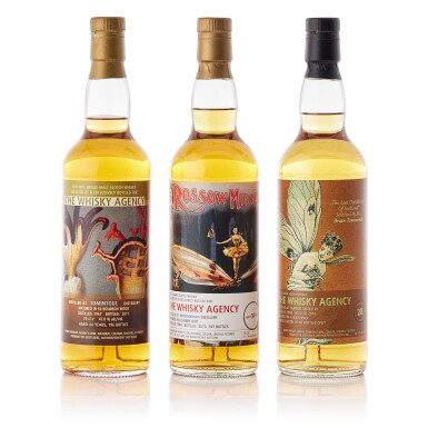 View full screen - View 1 of Lot 9292. The Whisky Agency Tomintoul, Invergordon and Cambus Mixed Lot (3 BT70).