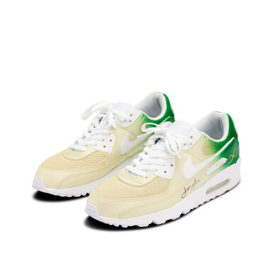 View full screen - View 1 of Lot 7. Joe Mazzulla Boston Celtics 2025-2026 Game Worn and Signed Custom Air Max 90s | To The Max Foundation | Matched to 3 Games.