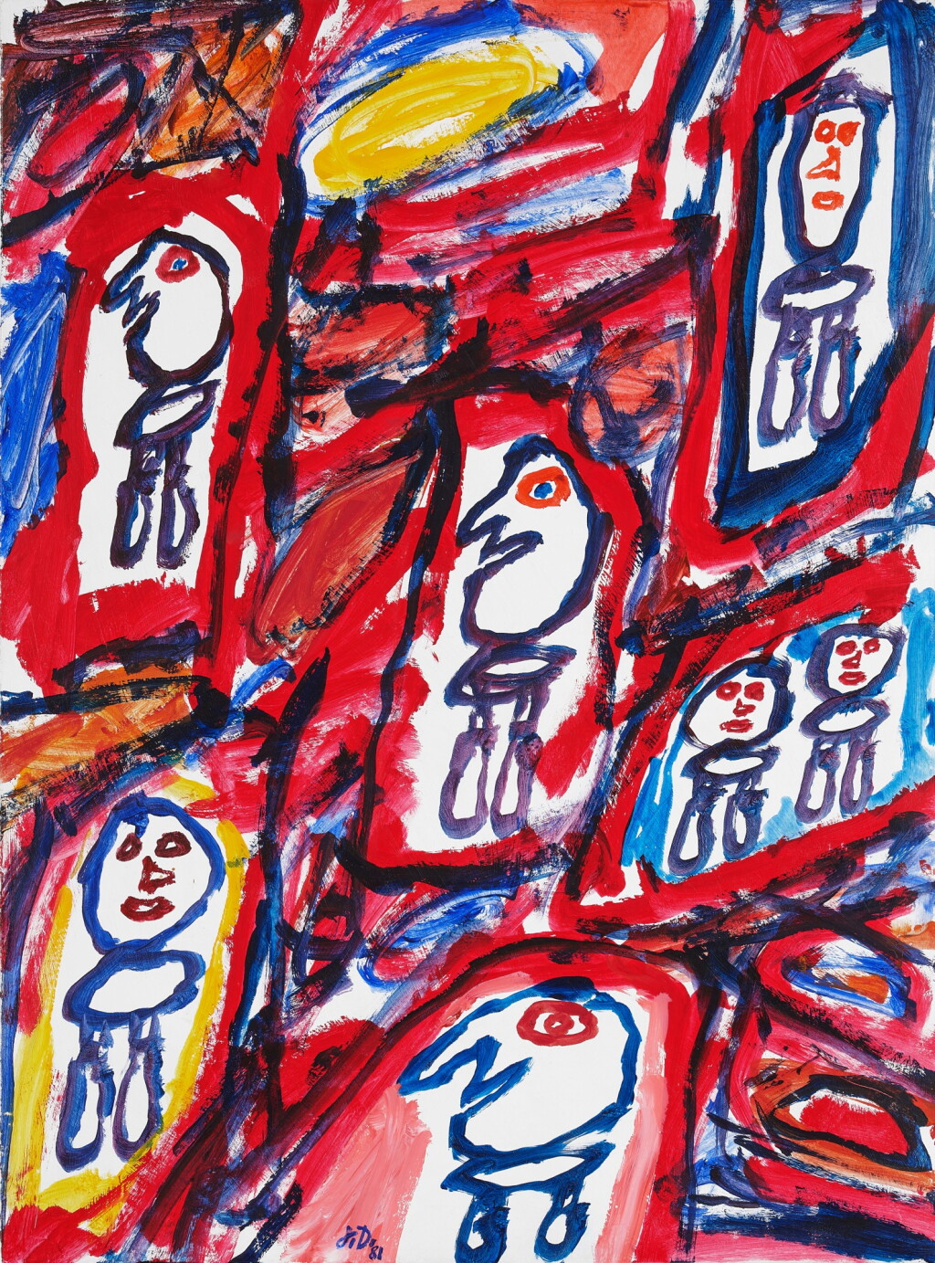 View full screen - View 1 of Lot 334. Site avec 7 personnages.