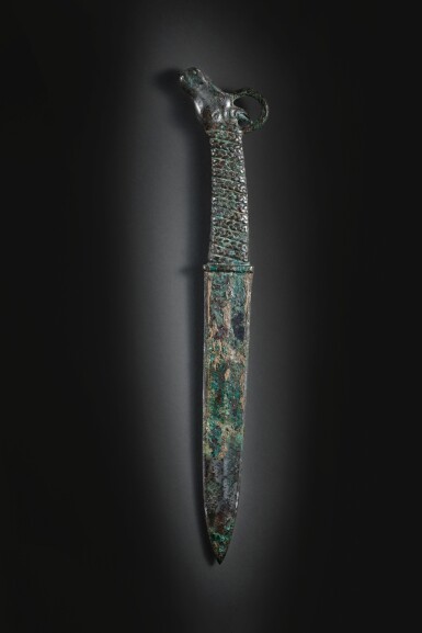 View full screen - View 1 of Lot 166. A bronze dagger, Northern China, 5th - 2nd Century BC.