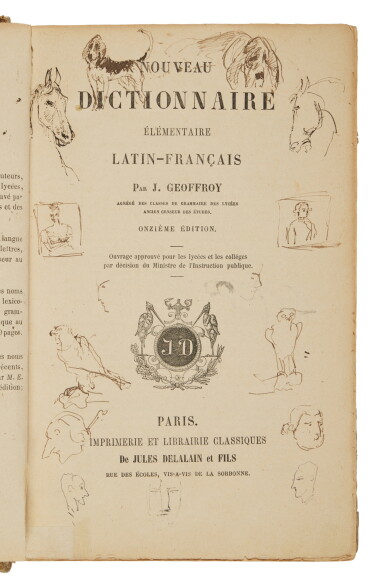 View full screen - View 1 of Lot 49. Dessins et croquis dans les marges de son dictionnaire, env. 440 dessins, 1878-1881.