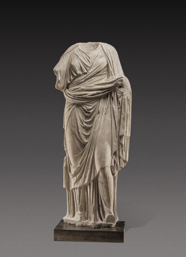 View full screen - View 1 of Lot 70. A Roman Marble Portrait Statue of a Woman, circa 1st Century A.D..