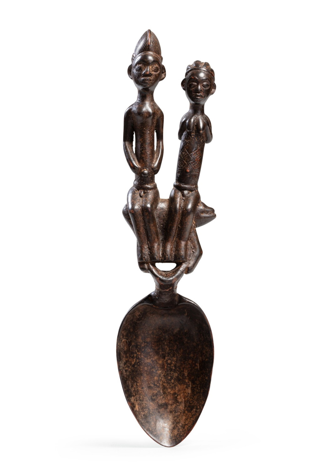 View full screen - View 1 of Lot 9. Cuiller, Punu / Lumbo, Gabon | Punu / Lumbo Spoon, Gabon.