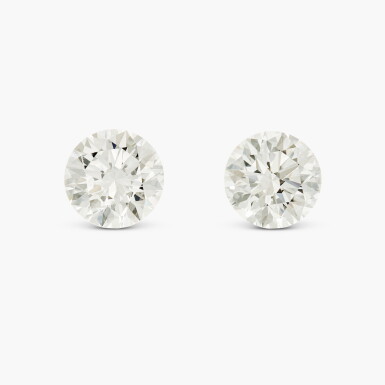 View full screen - View 1 of Lot 1384. Two Unmounted Diamonds | 1.75 及 1.71克拉 圓形 D色 鑽石兩枚.