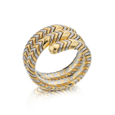 View full screen - View 1 of Lot 544. Gold and Steel ‘Spiga' Bracelet.