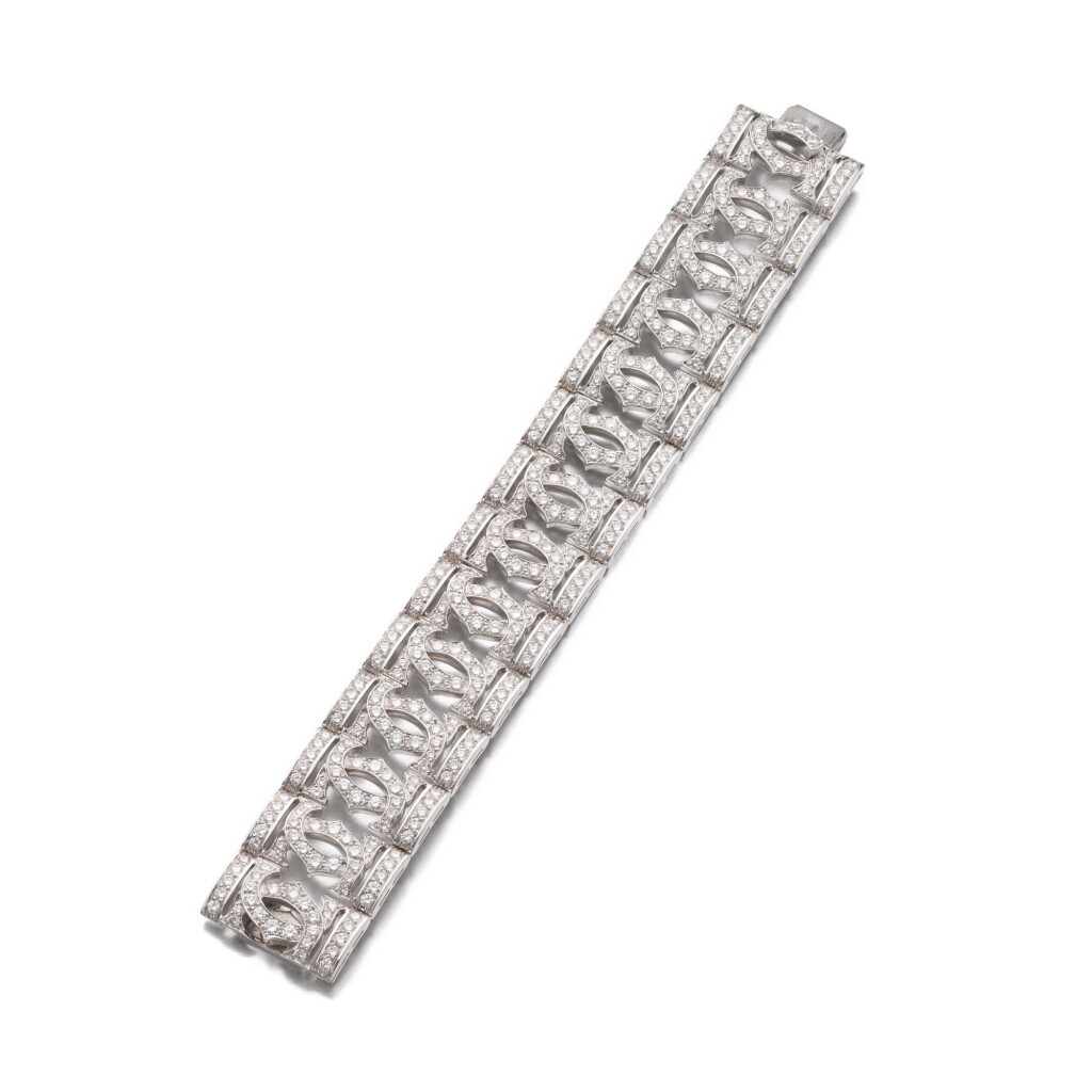 View full screen - View 1 of Lot 702. Diamond bracelet 'Double C'.