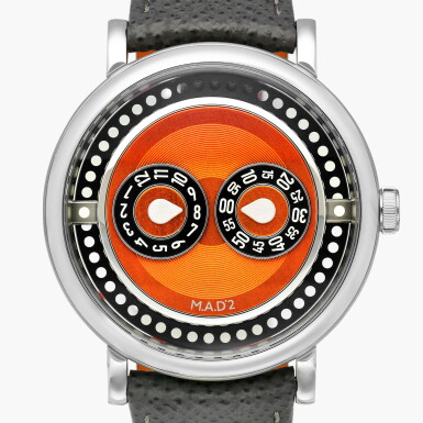 View full screen - View 1 of Lot 370. M.A.D.2 Orange | A stainless steel wristwatch made in collaboration with in collaboration with MB&F and Eric Giroud| Circa 2025.