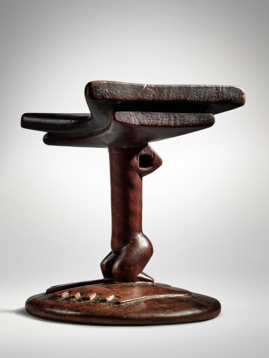 View full screen - View 1 of Lot 74. Songye-Eki Figural Neckrest, Democratic Republic of the Congo.