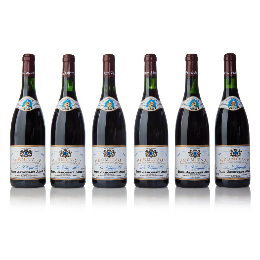 View full screen - View 1 of Lot 157. Hermitage, La Chapelle 1985 Paul Jaboulet Aîné (6 BT).