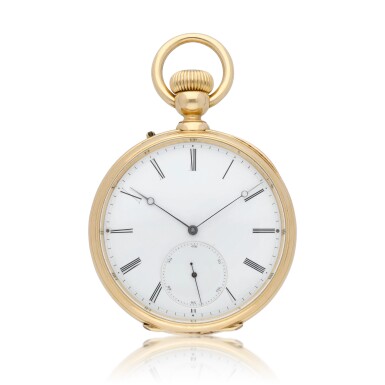 View full screen - View 1 of Lot 135. No. 24395 A gold open-faced pivoted detent pocket chronometer Circa 1875.
