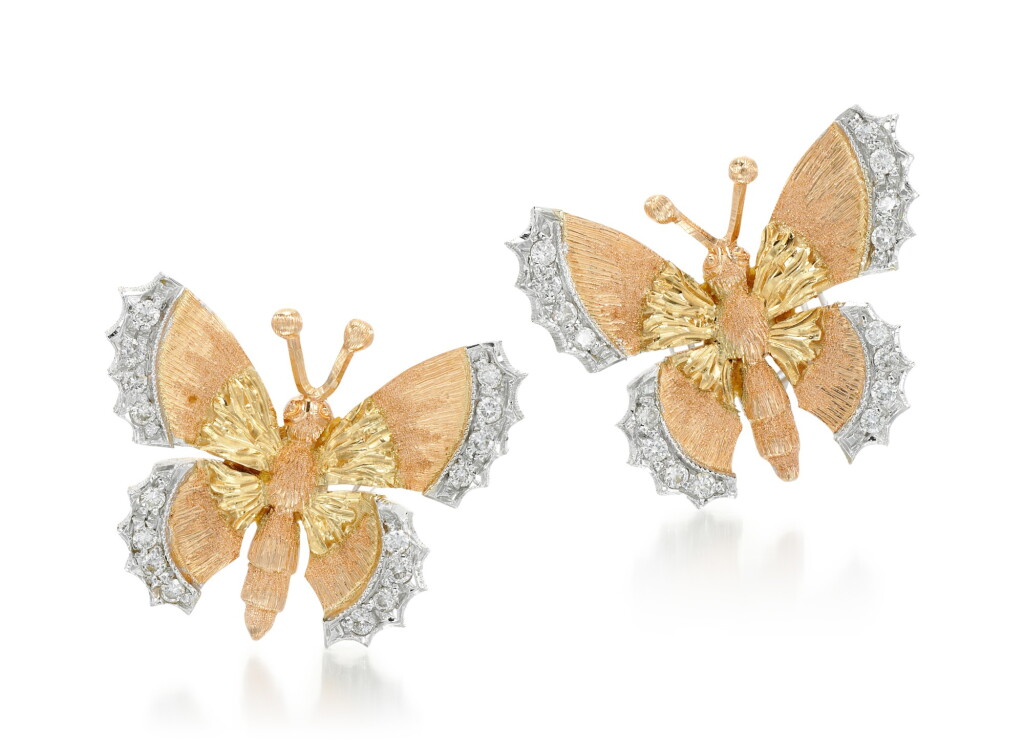 View full screen - View 1 of Lot 255. MARIO BUCCELLATI | PAIR OF DIAMOND EARRINGS.