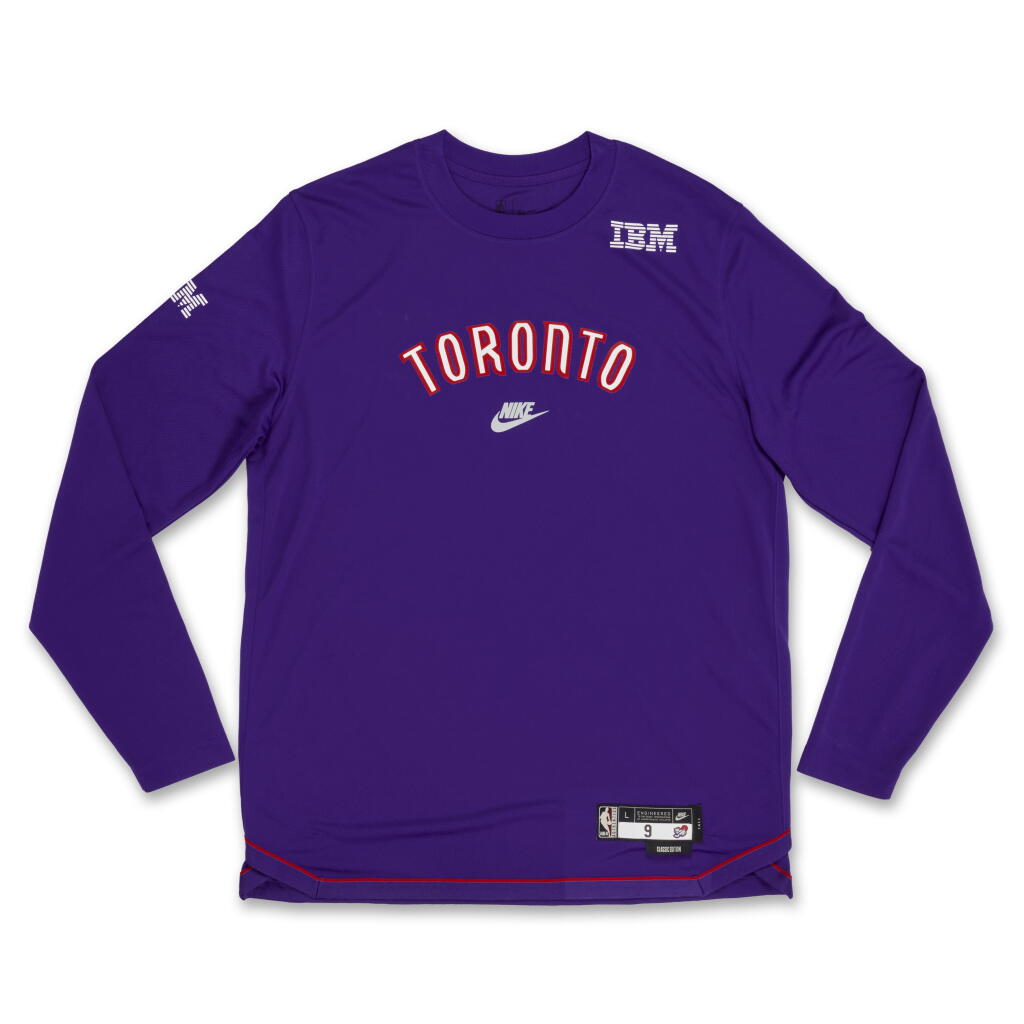 View full screen - View 1 of Lot 166. RJ Barrett Toronto Raptors 2024-2025 Classic Edition Warmup Set .