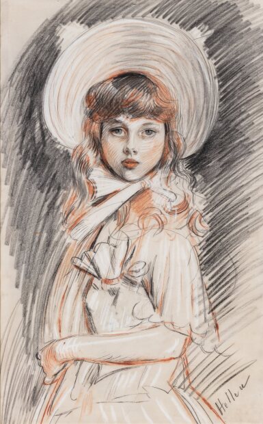 View full screen - View 1 of Lot 218. Portrait of Mademoiselle Dauriac.