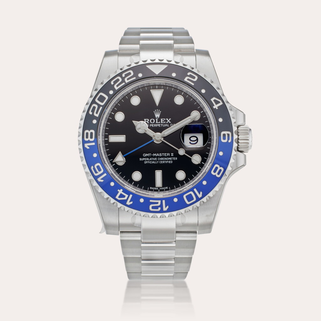 View full screen - View 1 of Lot 1. Reference 116710BLNR GMT-Master II ‘Batman’ | A stainless steel automatic dual time wristwatch with date and bracelet, Circa 2017.