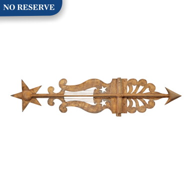 View full screen - View 1 of Lot 321. American Sheet Metal Banner Weathervane, 19th century.