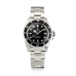 ROLEX | SUBMARINER, REFERENCE 5513 A STAINLESS STEEL WRISTWATCH WITH BRACELET AND "SPIDER WEB" DIAL, CIRCA 1986