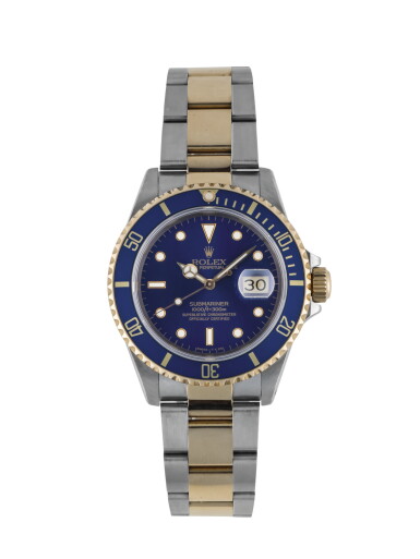 View full screen - View 1 of Lot 13. ROLEX | SUBMARINER, REF 16613 STAINLESS STEEL AND YELLOW GOLD WRISTWATCH WITH DATE AND BRACELET CIRCA 1991.