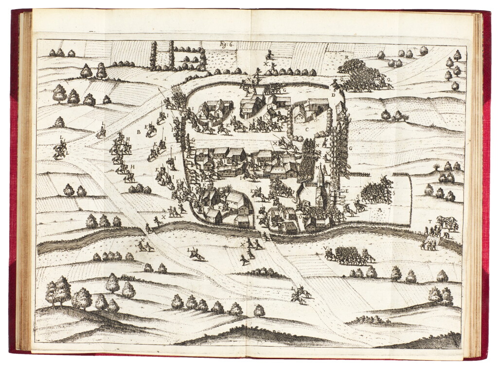 View full screen - View 1 of Lot 31. Basta, Le Gouvernement de la cavallerie legiere, Hanau, 1614, half red morocco.