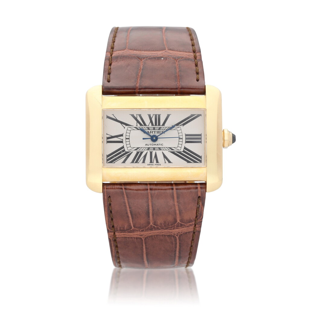View full screen - View 1 of Lot 80. Tank Divan, Ref. 2603 Yellow gold wristwatch Circa 2010.