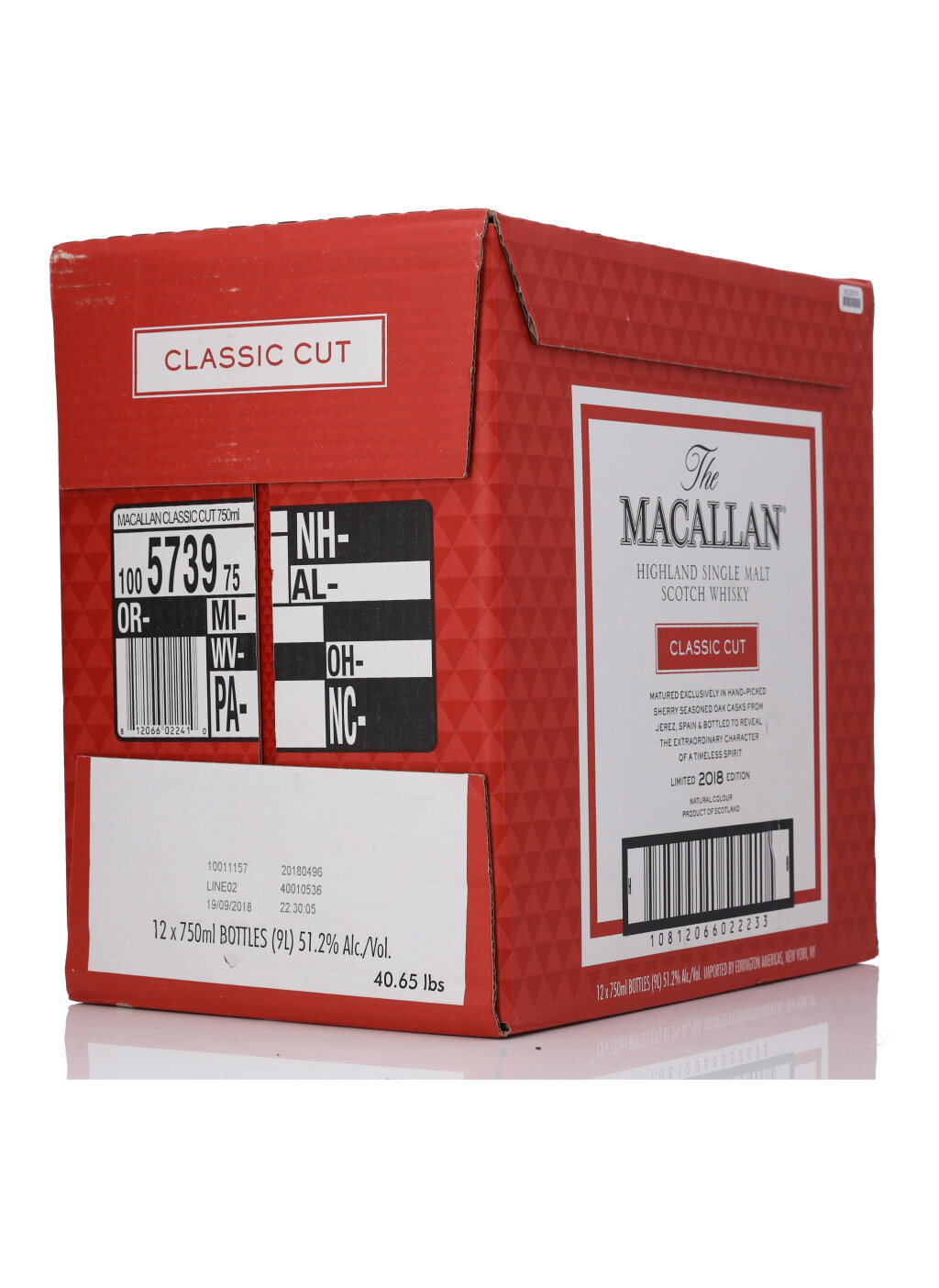 View full screen - View 1 of Lot 93. The Macallan Classic Cut 2018 Edition 51.2 abv NV (12 Bottles 75cl).