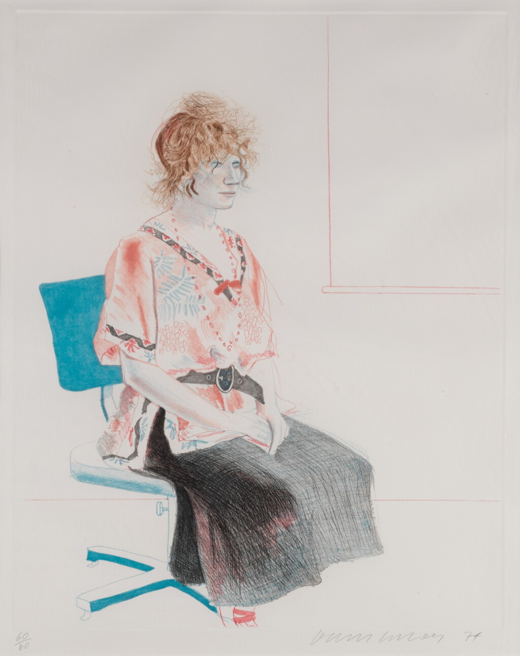 View full screen - View 1 of Lot 16. Celia Seated in an Office Chair.