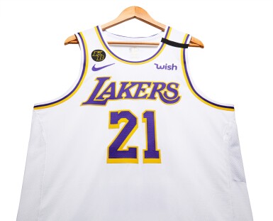 View full screen - View 1 of Lot 148. J.R. Smith Los Angeles Lakers 2020 NBA Playoffs Western Conference Semifinals Game Worn Association Edition Jersey | Game 5.