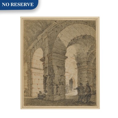View full screen - View 1 of Lot 147. Soldiers standing within an architectural ruin.