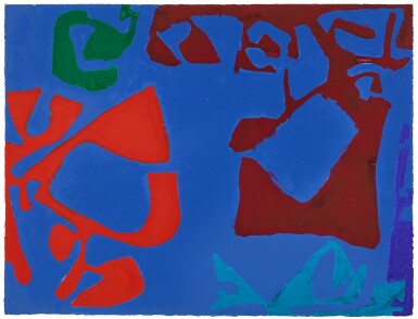 PATRICK HERON | SCARLET AND BORDEAUX IN COBALT : SEPTEMBER 16TH : 1975 | Modern & Post-War British Art Day Sale | 2020 | Sotheby's