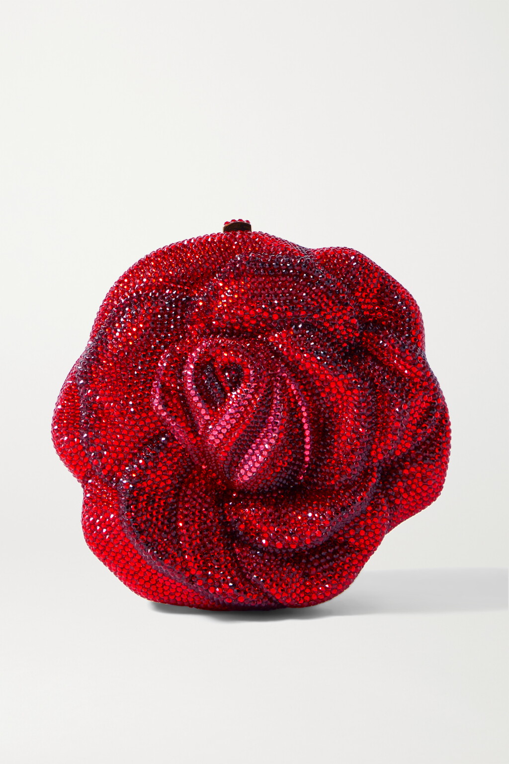 View full screen - View 1 of Lot 16. 'Rose American Beauty' Crystal-Embellished Gold-Tone Clutch.