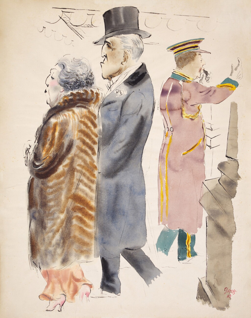 View full screen - View 1 of Lot 448. American Rich/ Festgäste (Celebratory guests).