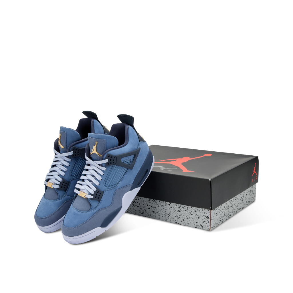 View full screen - View 1 of Lot 36. Nike Air Jordan 4 Retro ‘University of Michigan’ PE | Size 13.