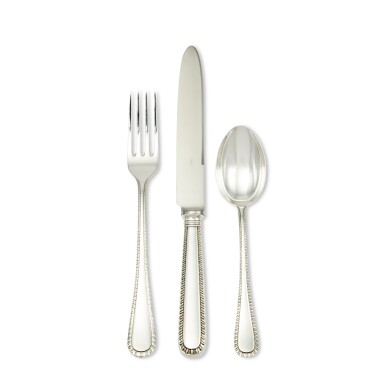 View full screen - View 1 of Lot 463. An Italian Silver Feather Edge Pattern Flatware Service, Buccellati, 20th Century.