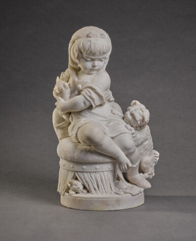 View full screen - View 1 of Lot 47. Girl with Dogs and Cats.