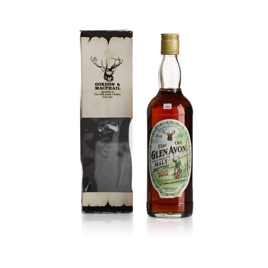 View full screen - View 1 of Lot 281. Glen Avon Gordon & MacPhail 40.0 abv 1955 (1 BT70).