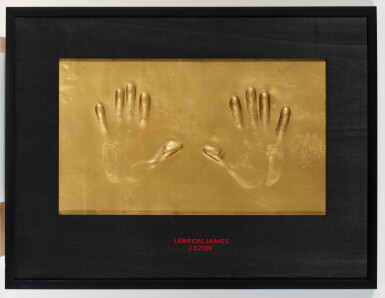 View full screen - View 1 of Lot 169. LeBron James' Framed Handprint | Edition 7 of 18.
