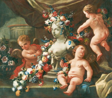 View full screen - View 1 of Lot 33. ANDREA BELVEDERE AND NICOLA VACCARO | Allegory of sculpture.