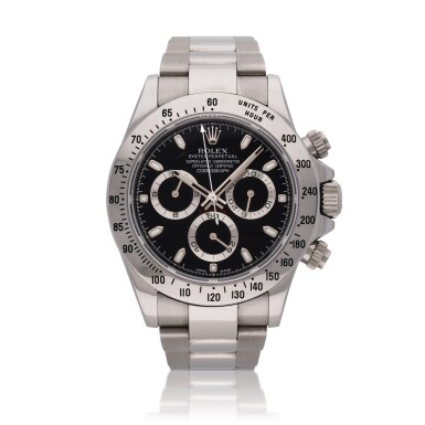 View full screen - View 1 of Lot 214. Reference 116520 Daytona | A stainless steel chronograph wristwatch with 'APH' dial, Circa 2012.