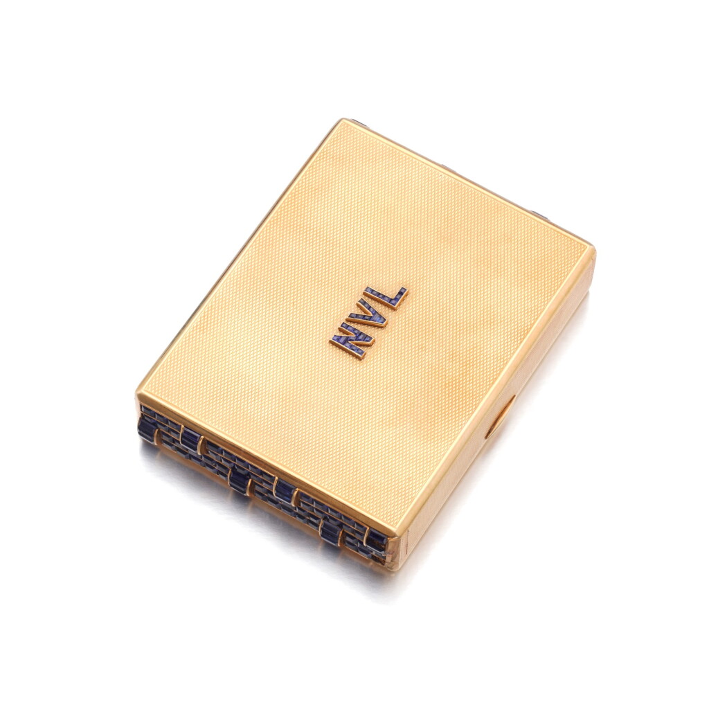 View full screen - View 1 of Lot 774. Gold and sapphire case.