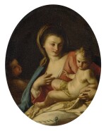 CIRCLE OF FRANCESCO DE MURA | MADONNA AND CHILD WITH THE INFANT SAINT JOHN THE BAPTIST