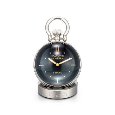 View full screen - View 1 of Lot 359. PANERAI | REFERENCE PAM 641 A STAINLESS STEEL TABLE CLOCK, CIRCA 2015.