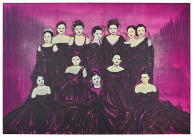 View full screen - View 1 of Lot 1512. Claire Tabouret 克萊爾・特伯萊 | Les Débutantes (rose bengale) 元媛舞會(孟加拉玫瑰紅).